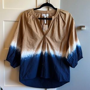 Apiece Apart Mitte tie dye organic cotton top in Dipped Shibori medium M NWT NEW